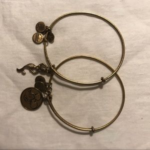Alex and Ani gold bracelets